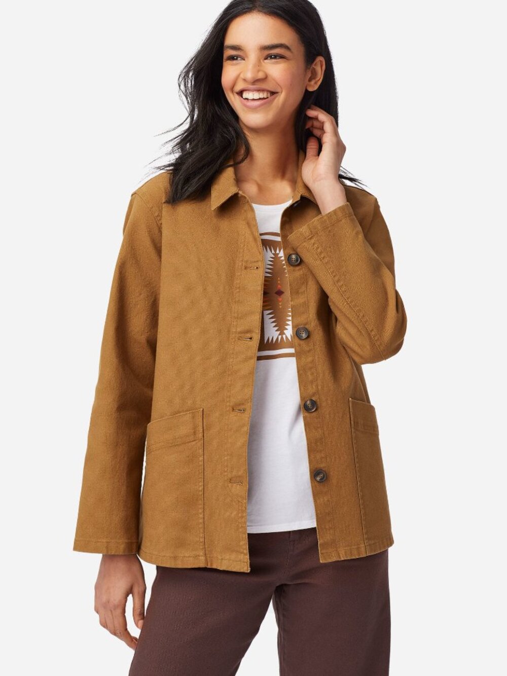 Pendleton Women's Barn Chore Coat Jacket Size Large Canvas Butterscotch